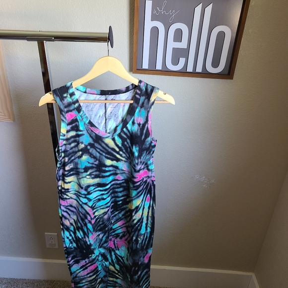 Juniors' SO Tie Dye Tank MIDI Dress - Picture 2 of 7